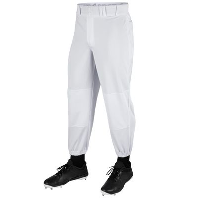 Champro Traditional Fit Triple Crown Classic Baseball Pants in Solid Color with Reinforced Sliding Areas, White, x-Large