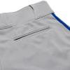 Champro Traditional Fit Triple Crown Classic Baseball Pants with Contrast-Color Braid Piping and Reinforced Sliding Areas, Grey, Royal pin, Medium view 4