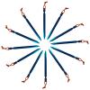 12 Pack Tent Stakes, 7075 Ground Metal Camping Aluminum Tent Pegs, Lightweight Tent Stakes Heavy Duty Spikes Camping Accessories, Blue view 3