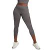 Hanes Women's Stretch Jersey Capri, Charcoal Heather, Small view 1