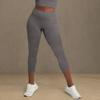 Hanes Women's Stretch Jersey Capri, Charcoal Heather, Small view 3