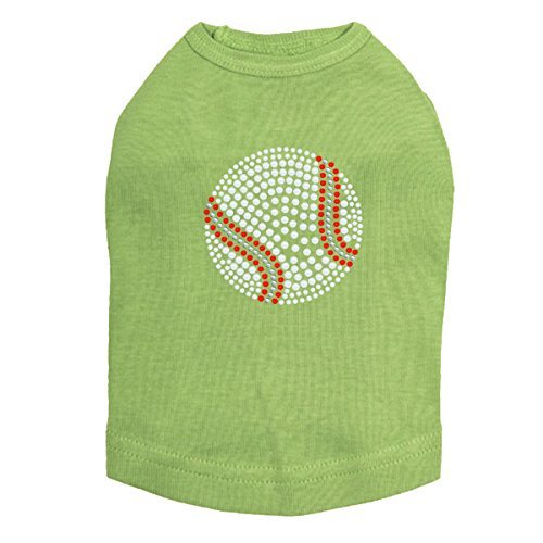 Baseball (White Nailheads) - Dog Shirt, XS Lime Green