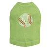 Baseball (White Nailheads) - Dog Shirt, XS Lime Green view 1