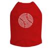 Baseball (Rhinestone) - Dog Shirt, XL Red view 1