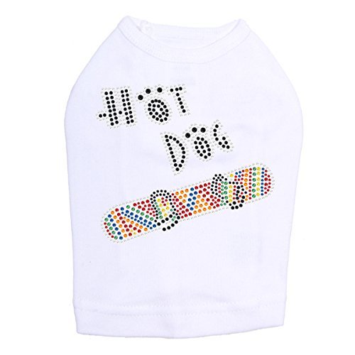 Hot Dog (Snowboard) - Dog Shirt, L White