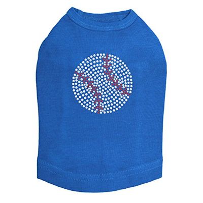 Baseball (Rhinestone) - Dog Shirt, XXS Royal Blue