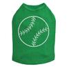 Baseball (Rhinestone Outline) - Dog Shirt, XS Kelly Green view 1