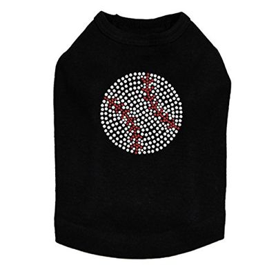 Baseball (Rhinestone) - Dog Shirt, XS Black