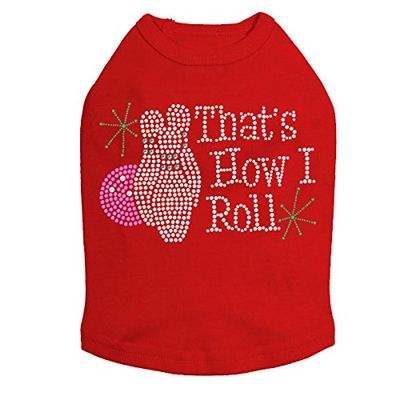 Bowling - That's How I Roll - Dog Shirt, 4XL Red
