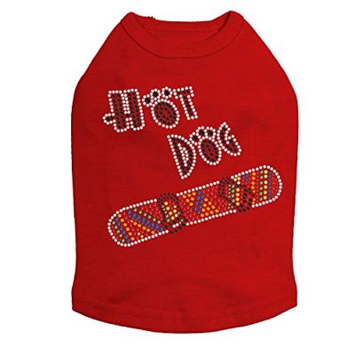 Hot Dog (Snowboard) - Dog Shirt, S Red