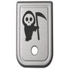 NDZ Performance Magazine Base Plate for Glock 17 19 19X 22 23 24 26 27 31 32 33 34 35 37 38 39 45 Gen 1-4 9MM .40 S&W Laser Engraved Anodized Aluminum in Silver - Grim Reaper Baby view 1
