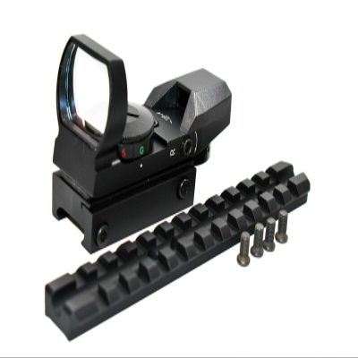 Trinity Green Red Dot Sight with Mount kit for mossberg 500 12ga Mossberg 590 Hunting Optics Tactical Home Defense Accessory Aluminum Black Picatinny Weaver Base Mount Adapter Single Rail.