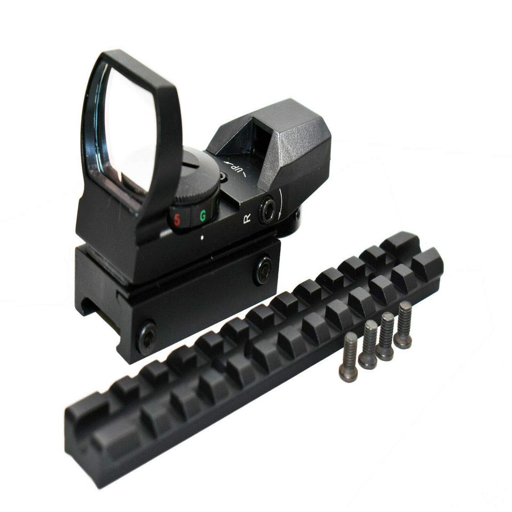 Trinity Green Red Dot Sight with Mount kit for mossberg 500 12ga Mossberg 590 Hunting Optics Tactical Home Defense Accessory Aluminum Black Picatinny Weaver Base Mount Adapter Single Rail.