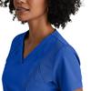 BARCO One Racer Classic Fit Scrub Top for Women  Cobalt, 4-Pocket V-Neck Scrub Shirt w/ 360 Spandex Stretch, Moisture Wicking, Anti-Static and Quick-Shed  Small, Regular Fit view 2