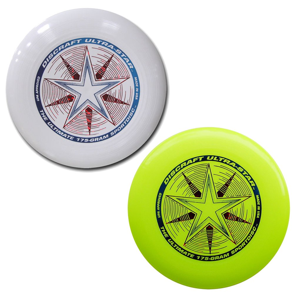Discraft 175 gram Ultra Star Sport Disc - 2 Pack (White & Yellow)
