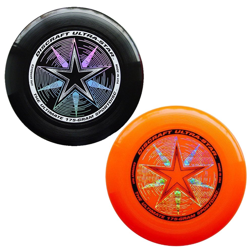 Discraft 175 gram Ultra Star Sport Disc - 2 Pack (Black & Orange)