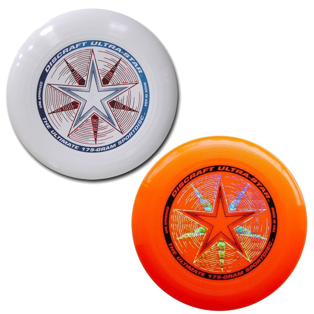 Discraft 175 gram Ultra Star Sport Disc - 2 Pack (White & Orange)