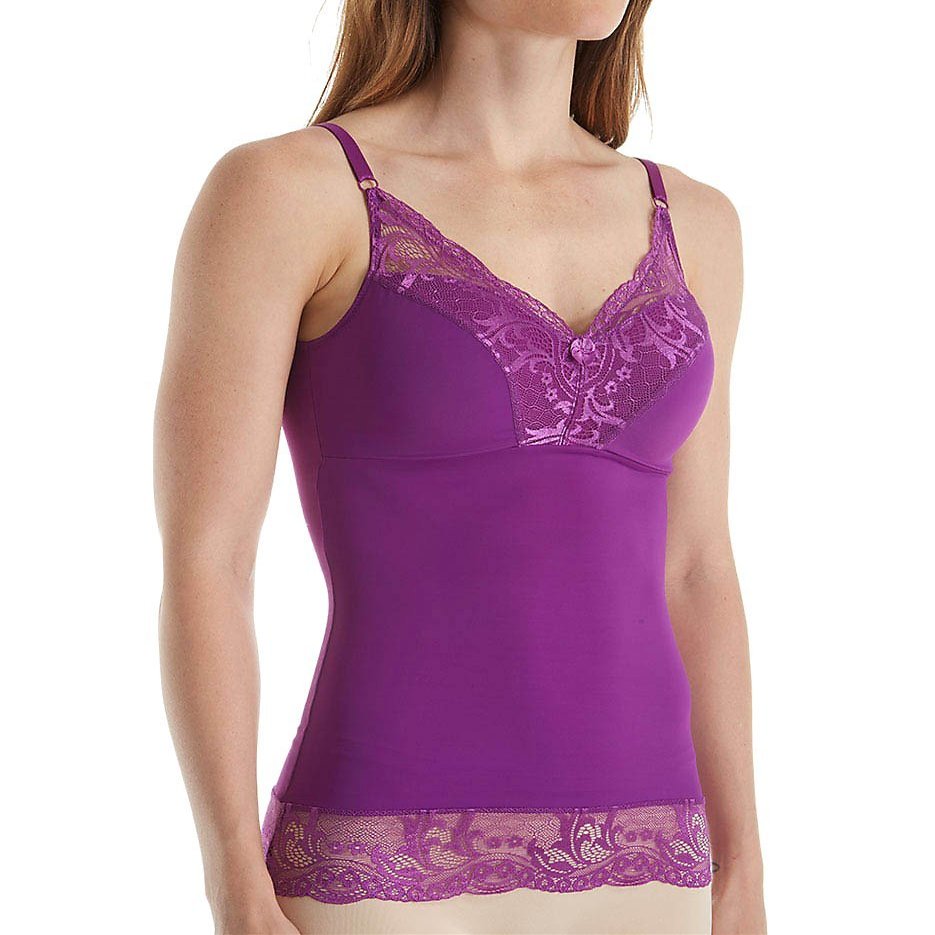 Ahh by Rhonda Shear Women's Pin-Up Camisole, Magenta Violet, Large