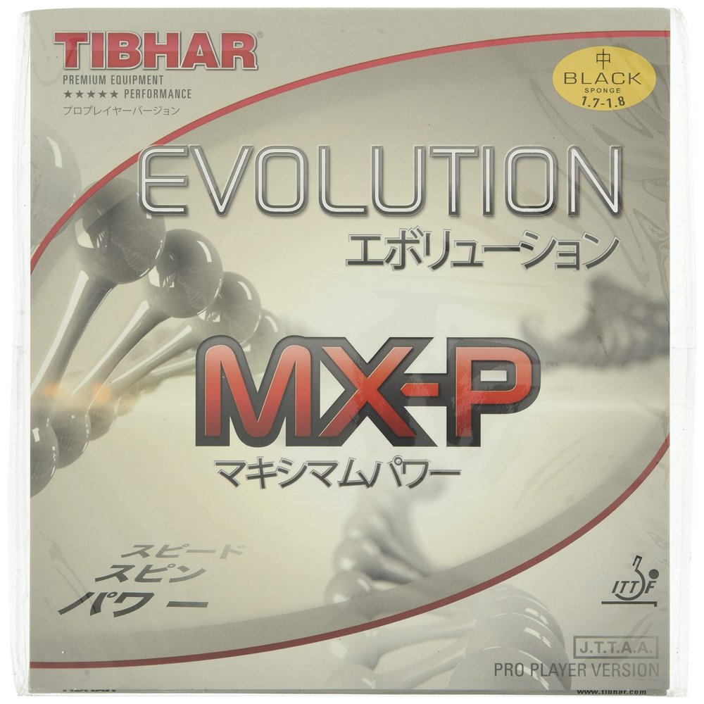 Tibhar Evolution MX-P Table Tennis Rubber (Black, 1.7-1.8)
