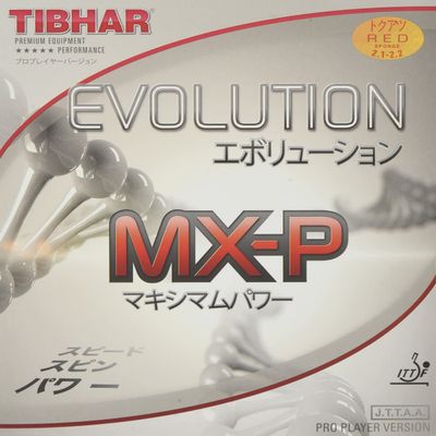Tibhar Evolution MX-P Table Tennis Rubber (Red, 1.7-1.8)
