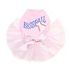 Baseball with Ball - Bling Rhinestone Dog Tutu Dress, XL Pink view 1