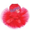 Baseball with Ball - Bling Rhinestone Dog Tutu Dress, 4XL Red view 1