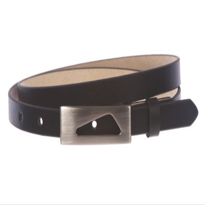 1/2" (14 mm) Women's Snap On Skinny Synthetic Plain Non Leather Fashion Dress Belt Size: S/M - 32 Color: Black