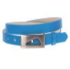 1/2" (14 mm) Women's Snap On Skinny Synthetic Plain Non Leather Fashion Dress Belt Size: L/XL - 40 Color: Blue view 1