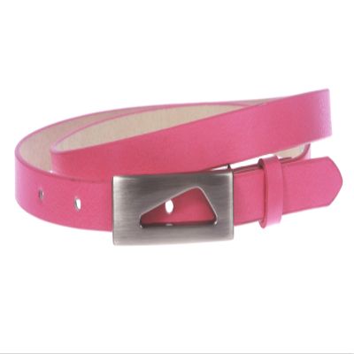 1/2" (14 mm) Women's Snap On Skinny Synthetic Plain Non Leather Fashion Dress Belt Size: L/XL - 40 Color: Hot Pink