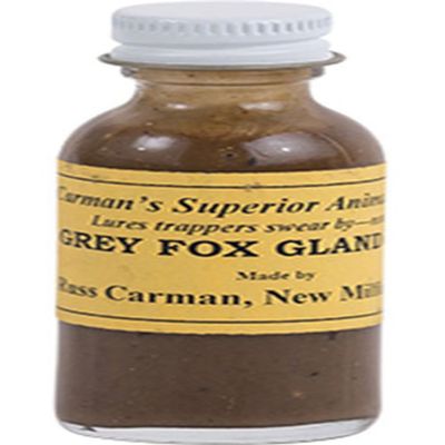 Grey Fox Gland Lure by Russ Carman (4 oz. Bottle)