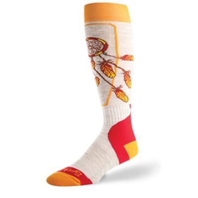 SockGuy Mtn-Tech Ski Wool Socks, OTC, Squaw, S/M (M 5 9, W 6 10) comes with a sock ring