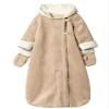 BabyGap Infant Boy Girl Brown Faux Suede & Sherpa Convertible Snowsuit or Bag (0-3 Mo.) view 1