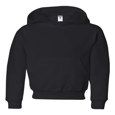 Jerzees Youth Pullover Hood, Black, Small