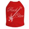 Guitar (Red Swarovski) & Rock Star - Dog Shirt, XL Red view 1