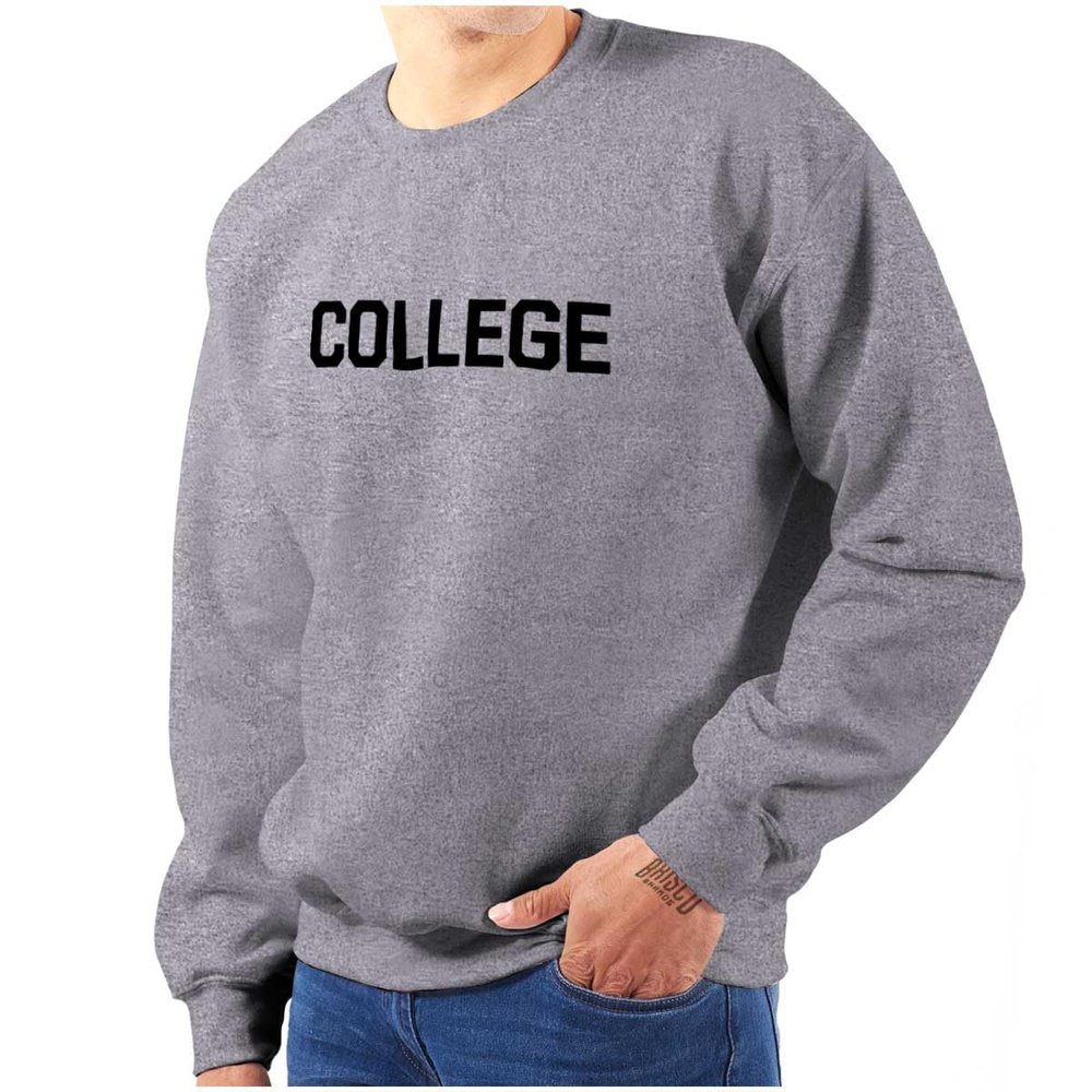 Brisco Brands Animal House Faber College Frat Party Sweatshirt for Men or Women Sport Grey