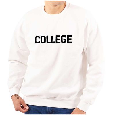 Brisco Brands Animal House Faber College Frat Party Sweatshirt for Men or Women White