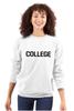 Brisco Brands Animal House Faber College Frat Party Sweatshirt for Men or Women White view 4