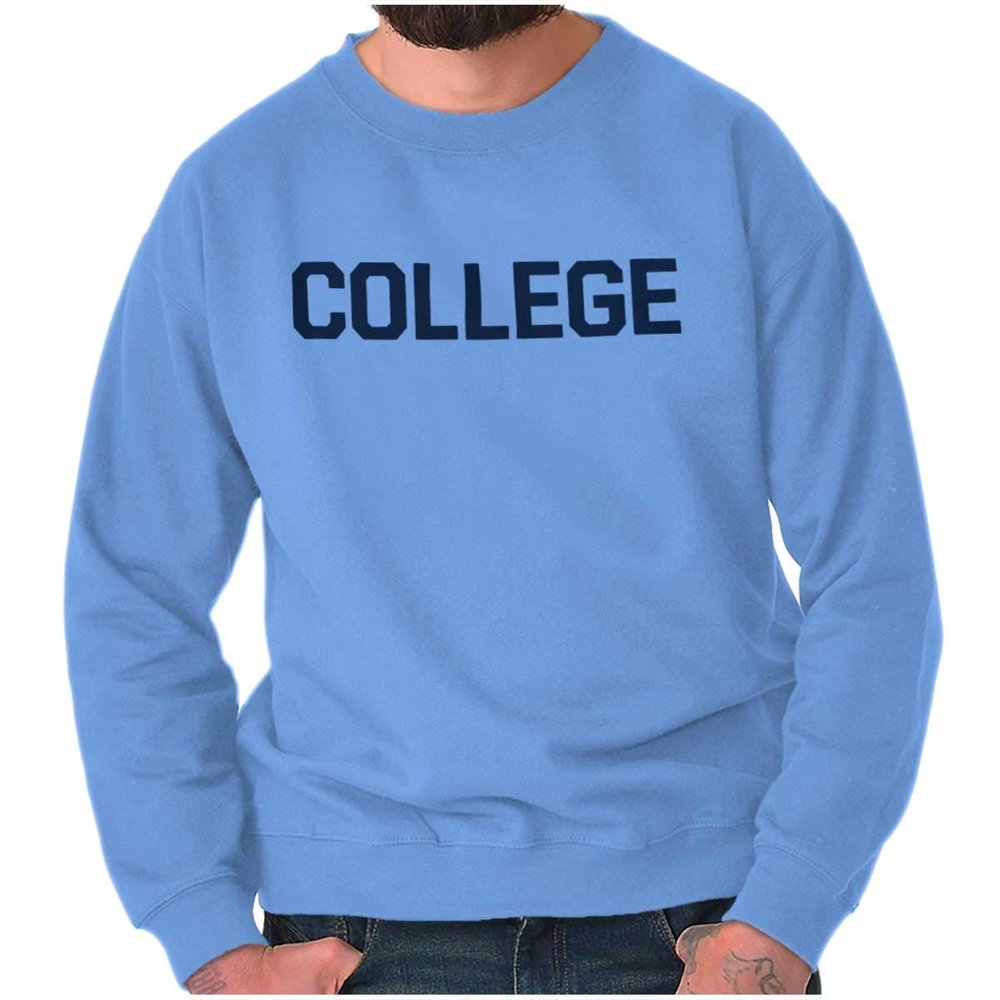 Brisco Brands Animal House Faber College Frat Party Sweatshirt for Men or Women Carolina Blue