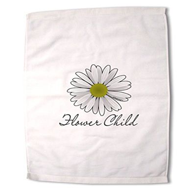 TOOLOUD Pretty Daisy - Flower Child Premium Cotton Sport Towel 16"x25"