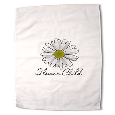 TOOLOUD Pretty Daisy - Flower Child Premium Cotton Sport Towel 16"x25"