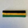 Couver Triple Color Striped Cotton Sports Basketball Headband Sweatband - Black/Yellow/Green view 2