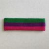 Couver Triple Color Striped Cotton Sports Basketball Headband Sweatband - Green/Purple/Hot Pink view 2