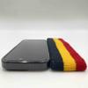 Couver Triple Color Striped Cotton Sports Basketball Headband Sweatband - Black/Red/Golden Yellow view 4