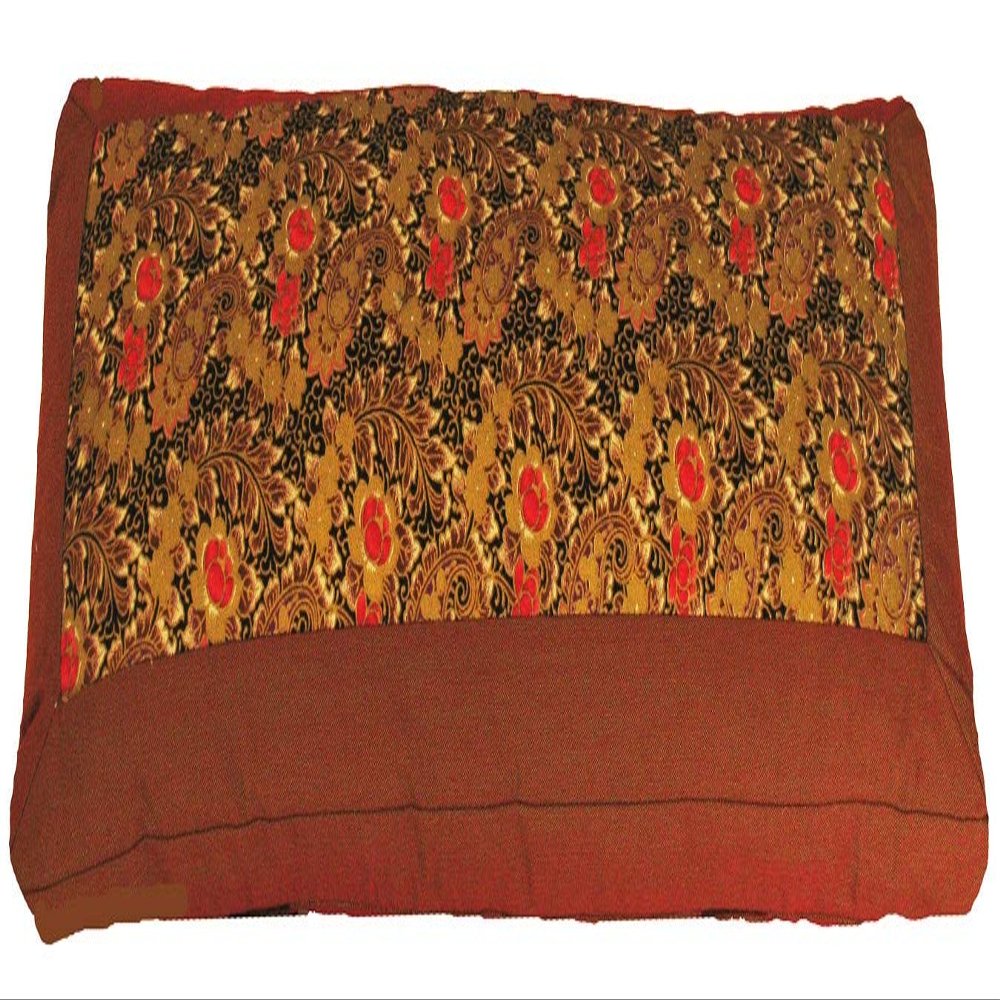 Boon Decor Meditation Bench Cushion Kneeling Seiza - Indochine Paisley Saffron