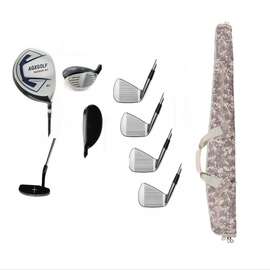 AGXGOLF Boys Right Hand Magnum Impact Combo Starter Golf Club Set w460cc Driver, w/Carry Bag & Free Putter; Tween or Teen Lengths, USA Built