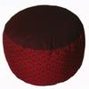 Boon Decor Meditation Cushion Zafu Pillow - Buckwheat and Kapok Fill - Ikat Burgundy view 1