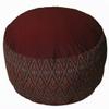 Boon Decor Meditation Cushion Zafu Pillow - Buckwheat and Kapok Fill - Ikat Diamond Burgundy view 1