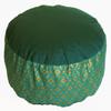 Boon Decor Meditation Cushion Zafu Pillow - Buckwheat and Kapok Fill - Indochine Diamond Turquoise view 1