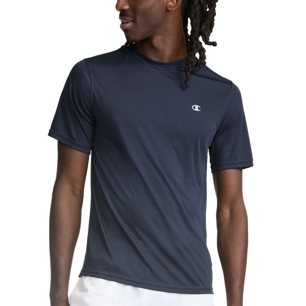 Champion Mens Athletic T-Shirt  Lightweight, Moisture-Wicking, Anti-Odor, Inclusive Fit (S4XL), Navy, X-Large
