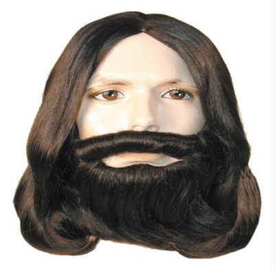 Lacey Wigs Biblical Wig & Beard Set Med Brown